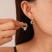 Light Luxury Metal Diamond Circle Ear Buckle Earrings French Simple Premium Geometric Earrings_ipsvogv.com