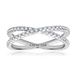 Women's Jewelry Ins Style X Shaped Moissanite Ring Finger Ring Fashionable Temperament S925 Sterling Silver Row Ring Female Jewelry_ipsvogv.com