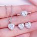 New Necklace Earring Ring Moissanite Combination Female Three Piece Set Eight Hearts And Eight Arrows Zircon Temperament Clavicle Gift_ipsvogv.com