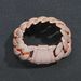 Unisex Hip Hop Rose Gold 22mm Bubble Cuban Chain Bracelet Trendy Men's Personality Hip Hop Jewelry Bracelet_ipsvogv.com