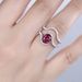 Sanjie Pigeon Blood Red Color Treasure Ring, Zircon Jewelry Female_ipsvogv.com