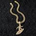Hip-Hop Kid Ski High-Quality Fashion Square Diamond Alloy Cuban Chain Necklace Pendant_ipsvogv.com