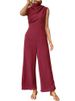 Women's Clothing sleeveless solid color swing collar jumpsuit_ipsvogv.com