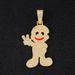 New Style Personality Men's Hip-Hop Alloy Inlaid Diamond Small Character Pendant Cuban Necklace_ipsvogv.com