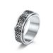 Celtic knot stainless steel rotating ring ring male and female couple proposal wedding ring_ipsvogv.com