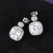 Cao Shi's New Super Sparkling Square Zircon Short Earrings Versatile Light Luxury Square Earrings for Women_ipsvogv.com