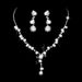 Women’s Jewelry Set Fashion Hot Selling Claw Chain Necklace Earrings Bracelet Set Three Piece Pearl Clavicle Chain Evening Dress Accessories_ipsvogv.com
