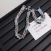 Red And Blue Element Metal Necklace Ins Hip-hop Fashionable Bracelet Niche Design High-end Clavicle Chain_ipsvogv.com