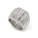 316 stainless steel/titanium steel gold plated full diamond luxury hip hop ring_ipsvogv.com