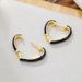 Unisex Hot Selling Trend Light Luxury Hong Kong Style Red Heart Earrings For Women Simple Design Copper Plated Real Gold Drop Earrings Ear Buckles_ipsvogv.com