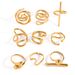 Women's Jewelry Quiet And Beautiful Design Gold Plated Open Ring Simple Personality Cold Style Hand Jewelry_ipsvogv.com