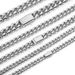 Spring Buckle Stainless Steel Cuban Chain Hip Hop Necklace Trendy Brand Men's Round Grinding Encryption Titanium Steel Necklace_ipsvogv.com