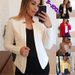 Women's Clothing solid color casual professional small suit jacket tops women's clothing_ipsvogv.com