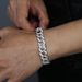 Men's Hip Hop Cuban Link Chain With Colorful Zircon Stones, Stylish Geometric Design, 46cm & 51cm Lengths Fashion Trend Men's Necklace_ipsvogv.com
