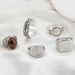 New Combination Personalized English Light Plate Tiger Stone 5-piece Set Big Ring_ipsvogv.com