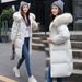 Women's Clothing winter coats Cotton Jacket Women's Medium Length Puffer Jacket Large Fur Collar Cotton Jacket New Style Thick Cotton Jacket_ipsvogv.com