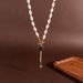 Pearl Necklace Female Retro Punk Love Clavicle Chain Niche Design Tassel Necklace_ipsvogv.com