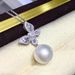 Cao Shi Butterfly Pearl Jewelry Set Exquisite Zircon Earrings Female Sweet Box Chain Pendant_ipsvogv.com