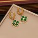 Emerald Love necklace temperament stainless steel collarbone chain INS fashion necklaces_ipsvogv.com