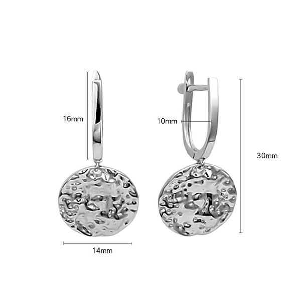 Ear buckle sterling silver round texture earrings simple women's all-match ear jewelry high-grade niche_ipsvogv.com