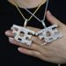Men's Hip Hop Necklace With Zircon Letter Pendant, 60cm Silver/Gold Plated Chain, Durable Copper Material, Stylish Urban Jewelry Hip Hop Necklace_ipsvogv.com