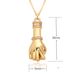 Fashionable New Necklace Copper Plated Real Gold Fist Micro Inlaid Pendant Necklace Female INS Niche Hip Hop Jewelry_ipsvogv.com