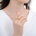 Unisex Diamond Zircon CZ Leopard Ring Opening Adjustable Female Hand Jewelry Ins Style Light Luxury_ipsvogv.com