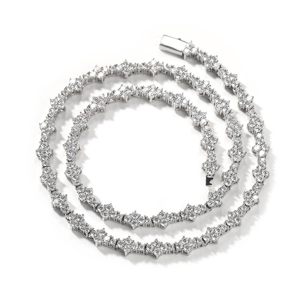 Men's Jewelry Personality Diamond Hip Hop Necklace Men's Rap Trendy Brand High Grade Spring Buckle Airplane Tennis Chain Jewelry_ipsvogv.com