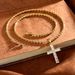 Copper Inlaid Zircon Pendant High-Quality Luxurious Cubic Zirconia Cross Necklace_ipsvogv.com