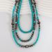 Ethnic Style Turquoise Necklace Western Cowboy Style Retro Geometric Beaded Necklace_ipsvogv.com