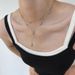 Women's Jewelry Set Fashion Silver Simple Silver Bead Tassel Necklace Double Layer Spacer Beads Stacked Necklace Advanced Design Clavicle Chain_ipsvogv.com