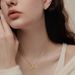 Mobius earrings, earrings, necklace and pendant set for women S925 sterling silver plated with gold light luxury jewelry_ipsvogv.com