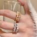 French Copper Zircon Pearl Double-layer For Women, Niche Unique Design, Exquisite, Luxurious And High-end, Index Finger_ipsvogv.com