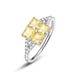 High End S925 Silver Goose Yellow High Carbon Diamond Ring Female Ice Flower Cut Flashing Yellow Diamond Finger Ring Luxurious Atmosphere_ipsvogv.com