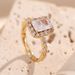 Open Square Diamond Light Luxury For Women With Niche Design, Exquisite And Fashionable Micro Inlaid Zircon Ring Jewelry_ipsvogv.com