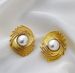 French Style Large Pearl Exaggerated Light Luxury High-end Sense Elegant Brass Gold-plated Earrings For Women Autumn_ipsvogv.com
