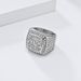 HIPHOP titanium steel King ring plated with K gold and diamond domineering trendy brand full diamond niche personality ring_ipsvogv.com