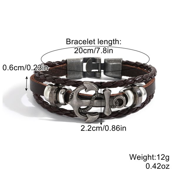 Hot Selling Leather Jewelry Ethnic Style Men's Bracelet_ipsvogv.com