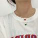 Women's Jewelry Titanium Steel Double Sided Small Red Heart Necklace Shell Design Simple Green Necklace Love Ins Net Red Clavicle Necklace_ipsvogv.com