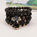 Bohemian Stacking Style Natural Stone Obsidian White Turquoise Crystal Bud Mix_ipsvogv.com