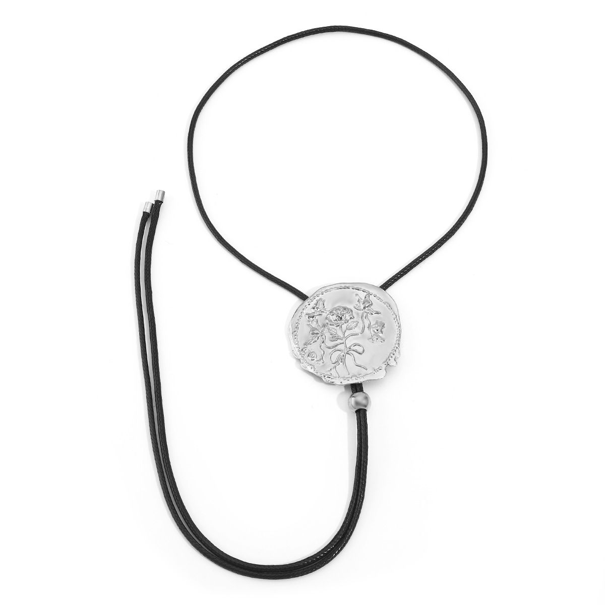 N12290 Metal Relief Flower ZA Same Style Light Luxury Sexy Adjustable Necklace_ipsvogv.com