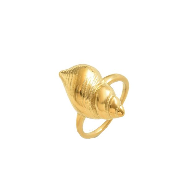 Unisex Women's Plain Ring Ring Personality Ocean Style Niche Conch Design Ring Versatile Index Finger Ring_ipsvogv.com