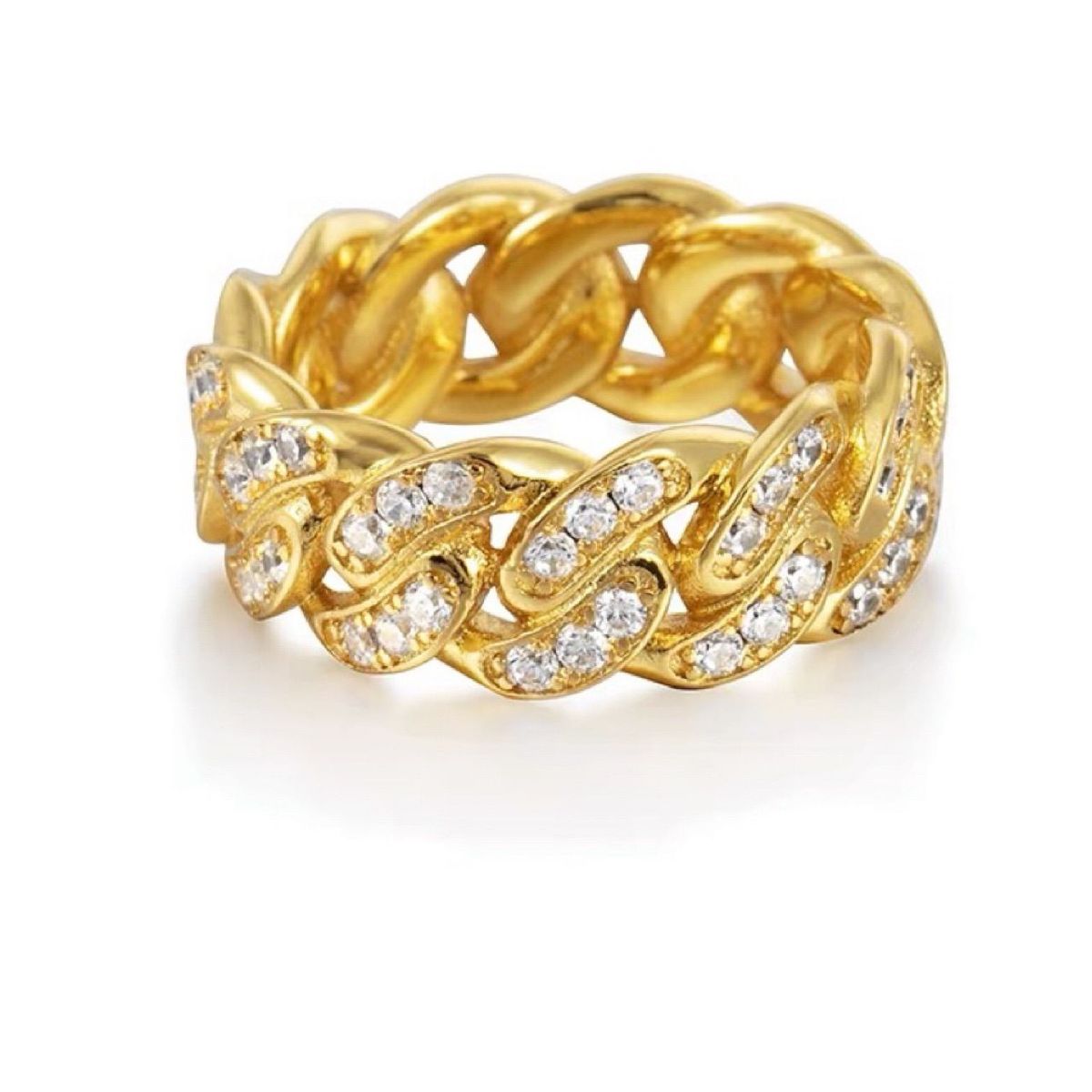 and Men's Fashion PJewelryv Cuban Street Women's Ins Zircon Design Hip Hop High End Personalized Ring_ipsvogv.com