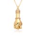 Fashionable New Necklace Copper Plated Real Gold Fist Micro Inlaid Pendant Necklace Female INS Niche Hip Hop Jewelry_ipsvogv.com
