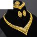 European and American jewelry popular alloy bridal wedding jewelry set necklace earrings four-piece jewelry manufacturer supply_ipsvogv.com