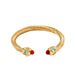 Fashionable Commuter Style Geometric Ladies Bracelet Niche Inlaid With Colored Diamonds Open Adjustable Design Bracelet Female Jewelry_ipsvogv.com
