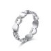 Simple light luxury hollow heart shaped titanium steel female ring ring fashionable commuting wear accessories_ipsvogv.com