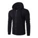 Men's Clothing New Spring and Autumn Style Zipper Hooded Sweatshirt Men's Cardigan Sweatshirt Long Sleeve Solid Color Sweatshirt_ipsvogv.com