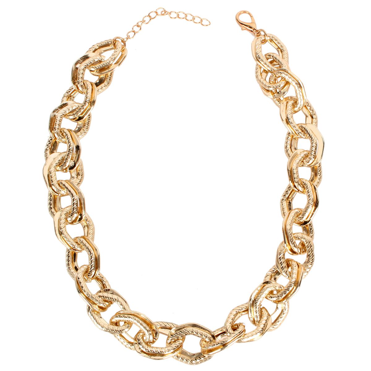 Fashionable metal texture exaggerated thick necklace minimalist temperament collarbone chain_ipsvogv.com
