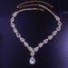 New Blue Water Drop Rhinestone Necklace INS Popular Diamond-encrusted Gemstone Necklace Luxury Necklace_ipsvogv.com